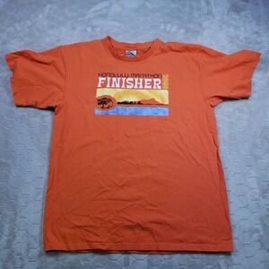 VTG 2000 Nike Silver Tag Honolulu Marathon Finisher Graphic T-Shirt Sz Med